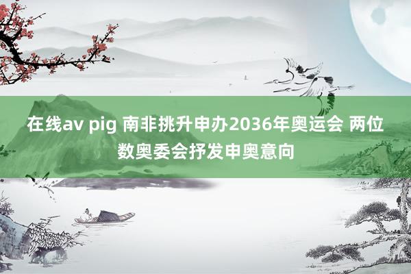 在线av pig 南非挑升申办2036年奥运会 两位数奥委会抒发申奥意向