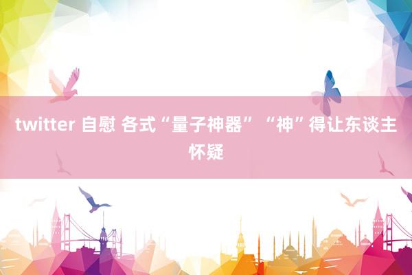 twitter 自慰 各式“量子神器” “神”得让东谈主怀疑